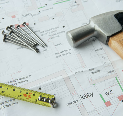Residential construction project financed with a building loan